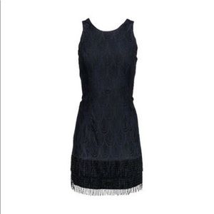 Lilly pulitzer euc 2 black flapper dress lace bead
